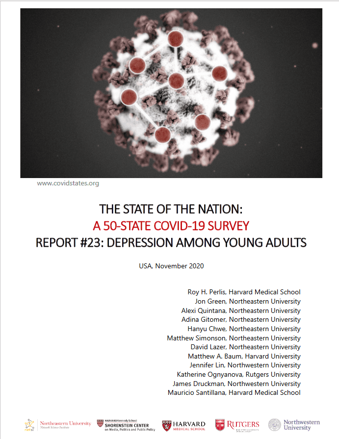 harvard researchers young adults showing signs of depression in pandemic 01